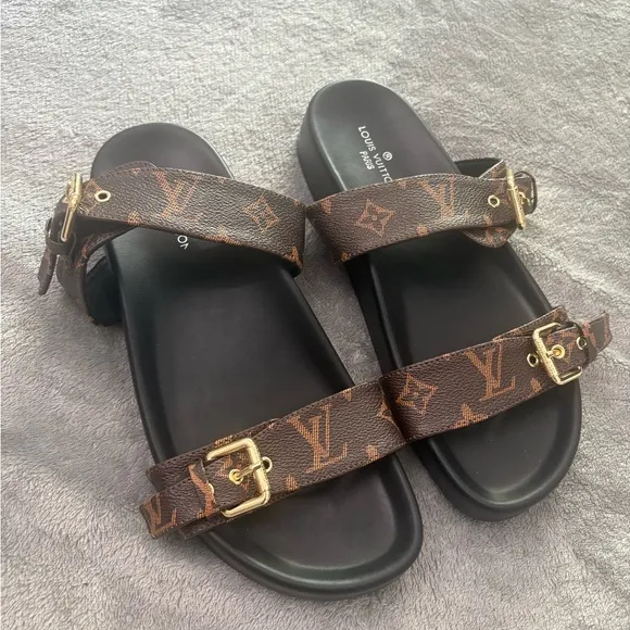 Louis Vuitton Brown Monogram Sandals