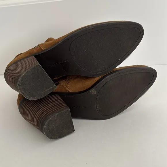 Lucky Brand Brown Suede Leather Zip Ankle Boots Shoes Women’s Size 12‎