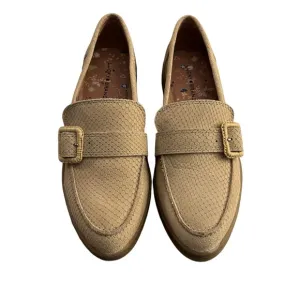 LUCKY BRAND SHOES, Size 6.5, Stucco Python Nubuck Textured Suede Loafer, NEW