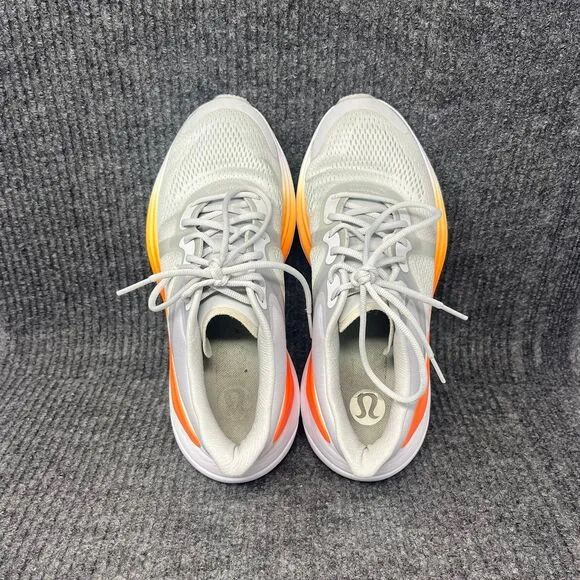 Lululemon Blissfeel Run Vapor Grey Orange Athletic Running Shoes Womens Size 8.5