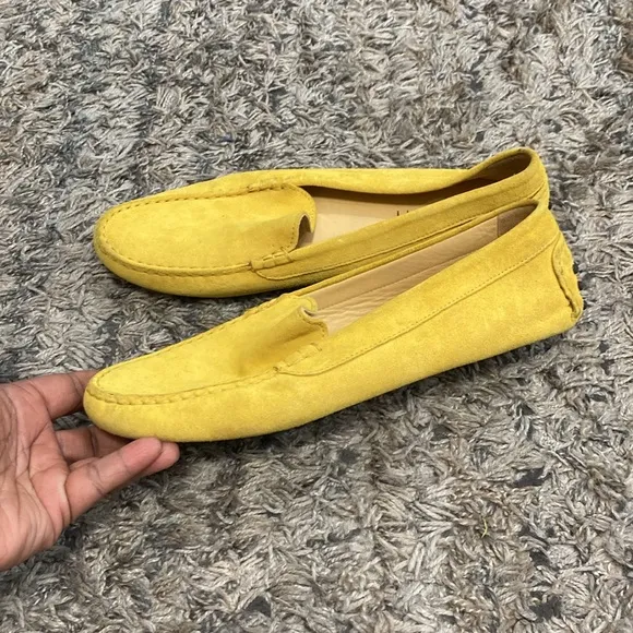 M. Gemi made in Italy, yellow suede driving shoes, size 41