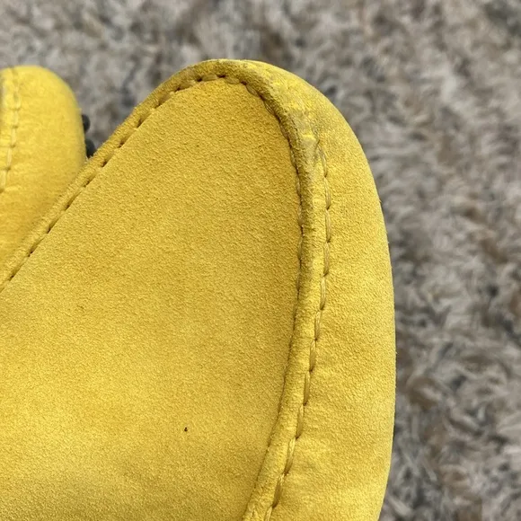 M. Gemi made in Italy, yellow suede driving shoes, size 41