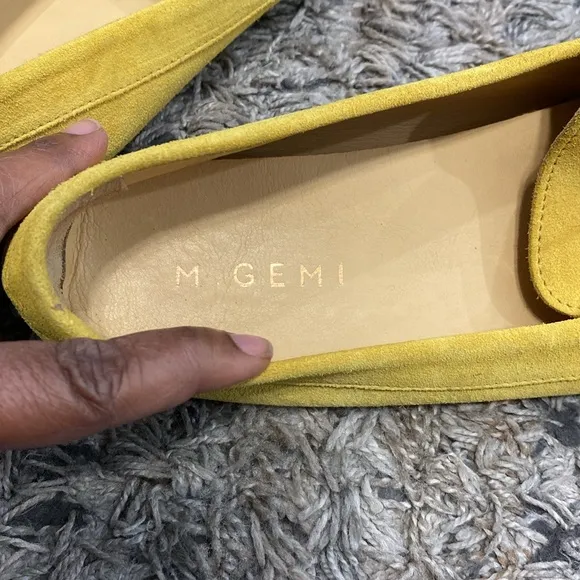 M. Gemi made in Italy, yellow suede driving shoes, size 41