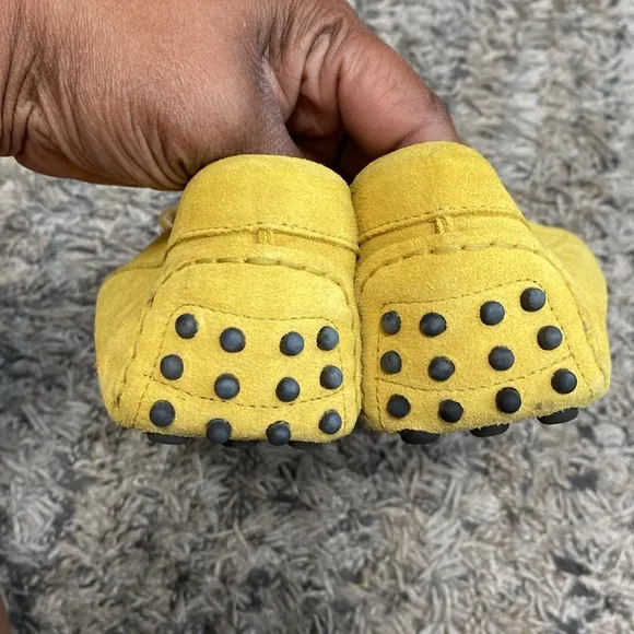 M. Gemi made in Italy, yellow suede driving shoes, size 41