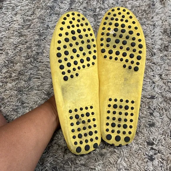 M. Gemi made in Italy, yellow suede driving shoes, size 41