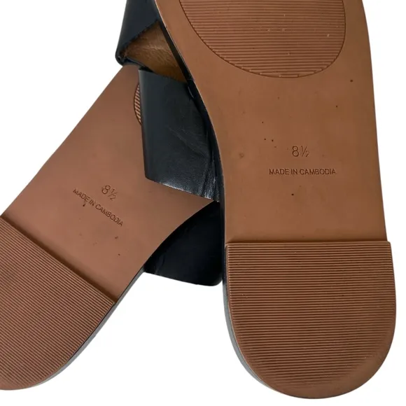 MADEWELL Black Crisscross Slide Sandals