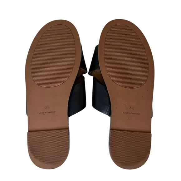 MADEWELL Black Crisscross Slide Sandals