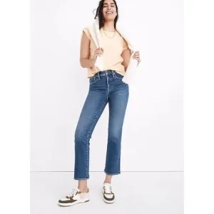 Madewell Womens Cali Demi-boot Jeans Size 24 Blue Bodney Wash Mid Rise