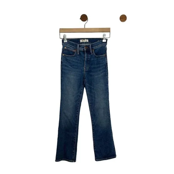 Madewell Womens Cali Demi-boot Jeans Size 24 Blue Bodney Wash Mid Rise