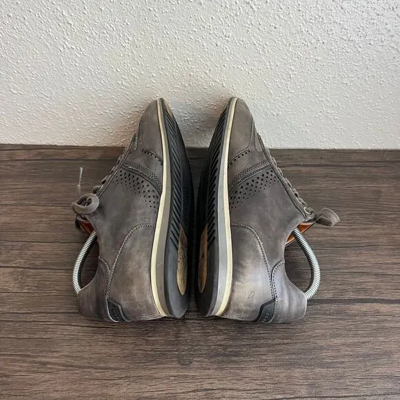 Magnanni Cristian Low‎ Leather Sneakers Shoes Brown Grey Mens Size 8.5