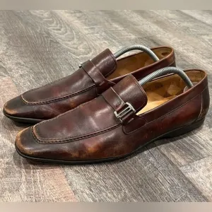 Magnanni Monk Strap Loafers Size 9.5 M