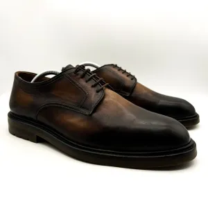 Magnanni NOGAL Leather Lace Up  Shoes Mens 9.5 Brown Made In Spain 24006