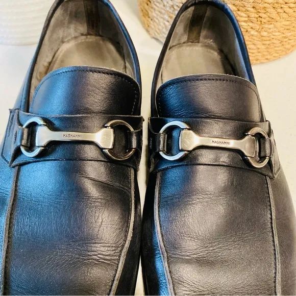 Magnanni Rafa II Black Leather Bit Loafers Dress Shoes Men’s 9.5 M #15804
