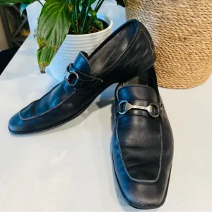 Magnanni Rafa II Black Leather Bit Loafers Dress Shoes Men’s 9.5 M #15804