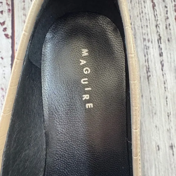 Maguire Sada Cream Loafers Size 38 Hand Made In Spain 7.5
