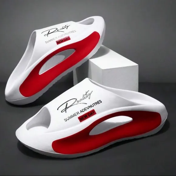 Manfinity Men's Casual Letter Print Slip-On Sandals