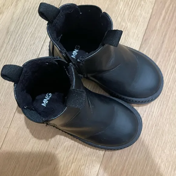 Mango girl toddler real leather winter fall boots size 7/EUR 24