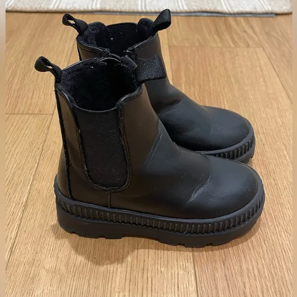 Mango girl toddler real leather winter fall boots size 7/EUR 24