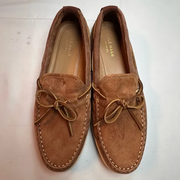 Man's Boat Shoes Cole Haan Pinch Rugged Camp Moccasin Suede Leather Loafer 9M