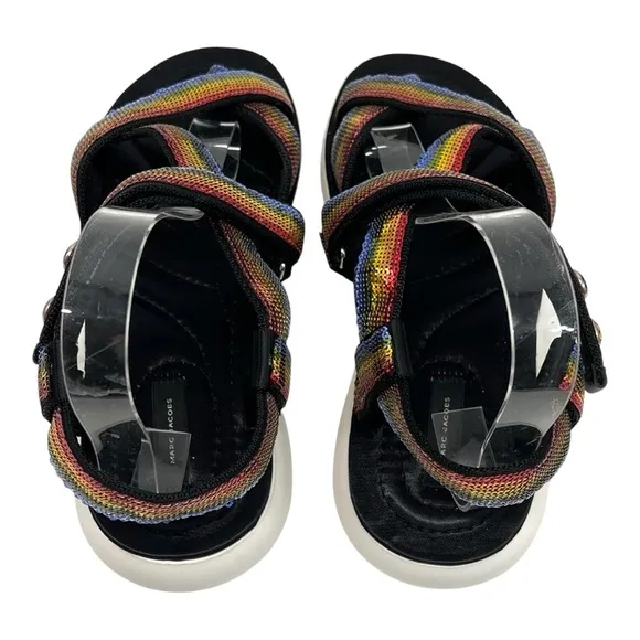 Marc Jacobs Comet Sport Rainbow Sequin Platform Sporty Outdoor Sandals Women 40