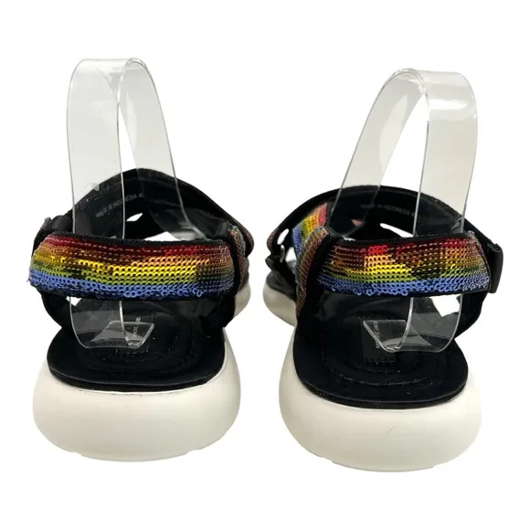 Marc Jacobs Comet Sport Rainbow Sequin Platform Sporty Outdoor Sandals Women 40