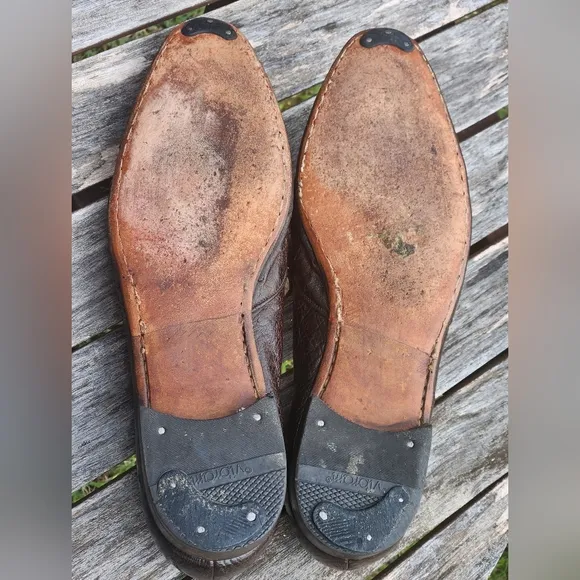 MAURI Brown Genuine Ostrich Loafers Shoes 11