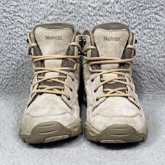 Meindl Sahara Womens Size US 7.5 Hiking Boots Sand Beige Suede