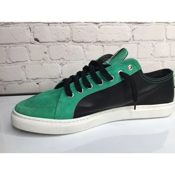 MENS 10 Brand Your Shoes Barcelona Sneakers Green Black Low Top Skate Size 44
