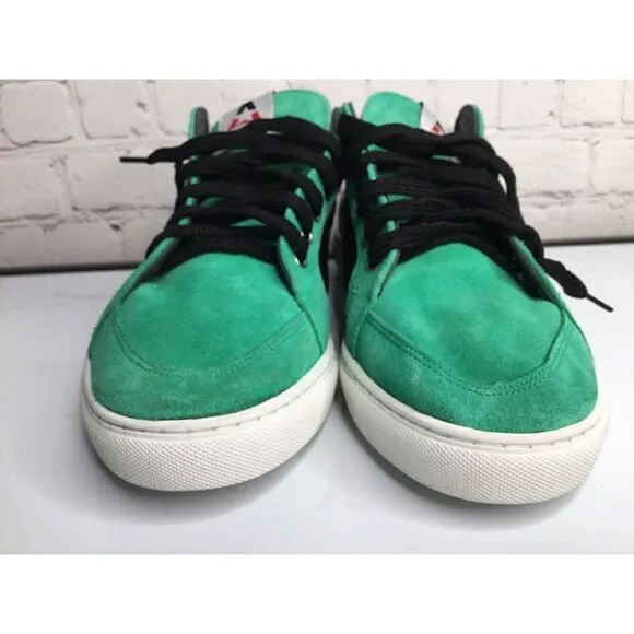 MENS 10 Brand Your Shoes Barcelona Sneakers Green Black Low Top Skate Size 44