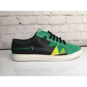 MENS 10 Brand Your Shoes Barcelona Sneakers Green Black Low Top Skate Size 44