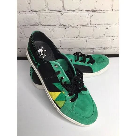 MENS 10 Brand Your Shoes Barcelona Sneakers Green Black Low Top Skate Size 44