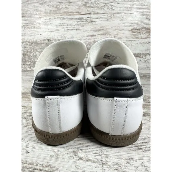 Men's Adidas Samba Classic White Leather Soccer Shoes Sz 9 Athletic EUC!