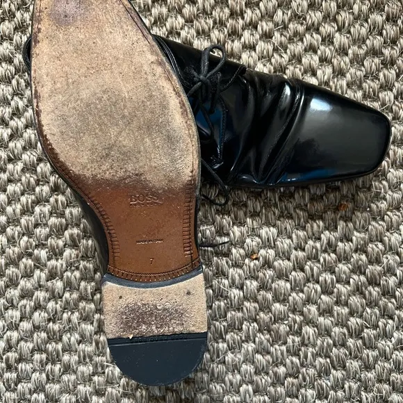 Men’s “Boss Hugo Boss” Black Leather Shoes