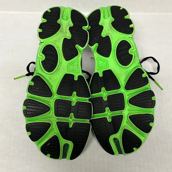 Men’s brooks pro flow 2 black &amp; neon green running sneakers sz 9
