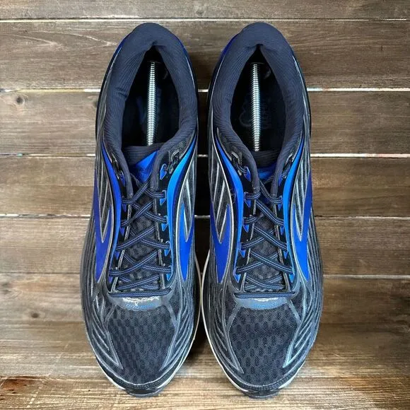 Mens Brooks Transcend 4 Black Lace Up Athletic Running‎ Shoes Sneakers Size 15
