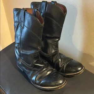 Men’s Brown Leather Boots with Lea Fox Vamp and Front Shaft