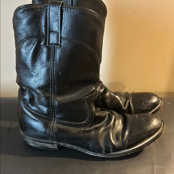Men’s Brown Leather Boots with Lea Fox Vamp and Front Shaft