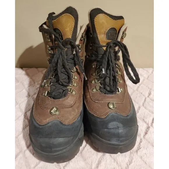 Men's Brown Sorel Leather Upper Winter Boots, Size 8, Asystec