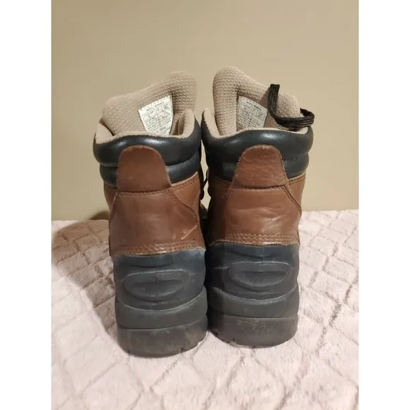 Men's Brown Sorel Leather Upper Winter Boots, Size 8, Asystec