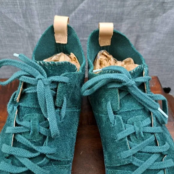 Mens Clarks Originals Trigenic Shoes Ankle Boots 11 M Green Nubuck Suede 13285