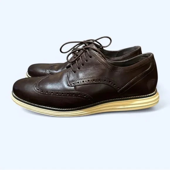 Men's Cole Haan Originalground Brown Leather Dress Shoes