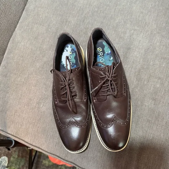 Men's Cole Haan Originalground Brown Leather Dress Shoes