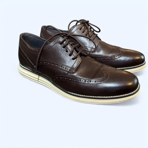 Men's Cole Haan Originalground Brown Leather Dress Shoes