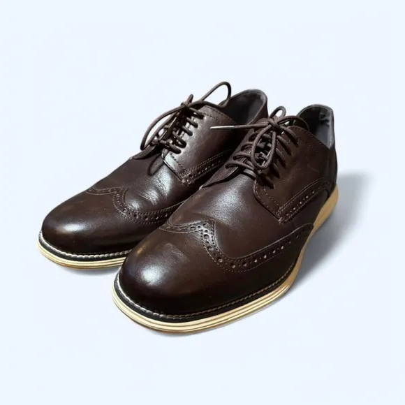 Men's Cole Haan Originalground Brown Leather Dress Shoes