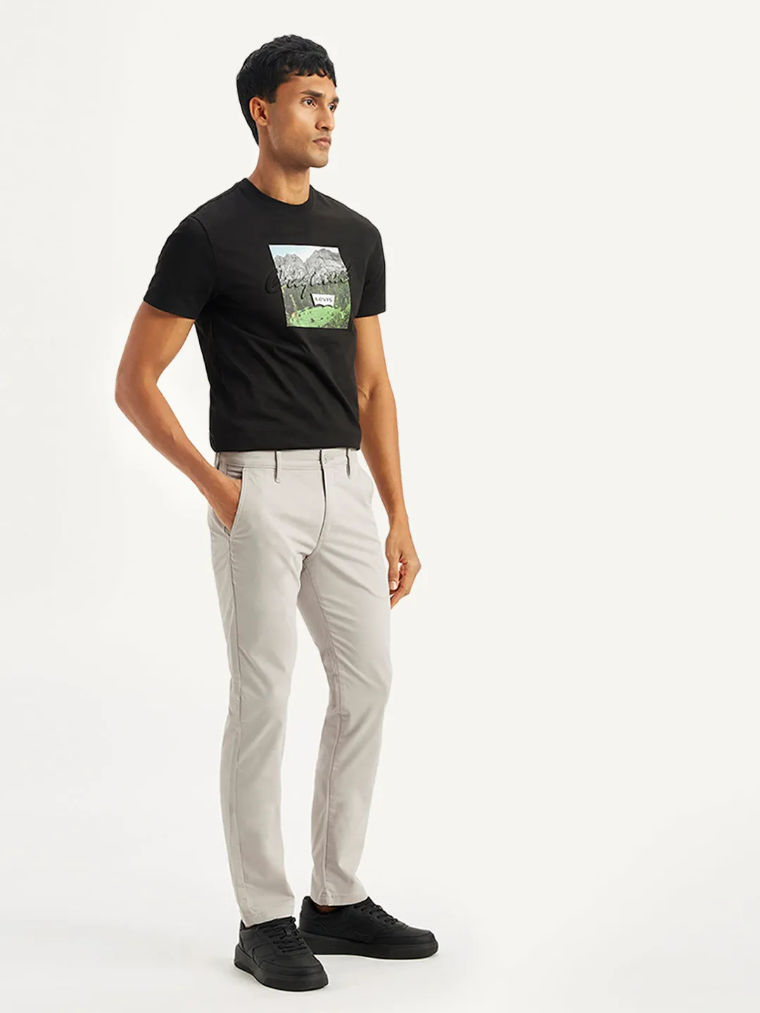 Men's Grey Slim Fit Chinos