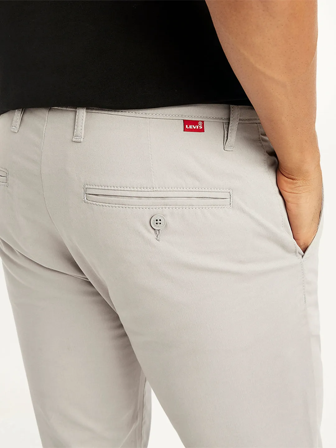 Men's Grey Slim Fit Chinos