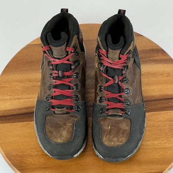 Mens Keen Red Hook Steel Toe Brown Leather Hiking Ankle Work Boots Size 11 D GUC