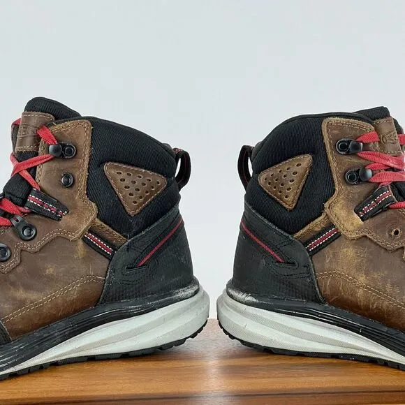 Mens Keen Red Hook Steel Toe Brown Leather Hiking Ankle Work Boots Size 11 D GUC