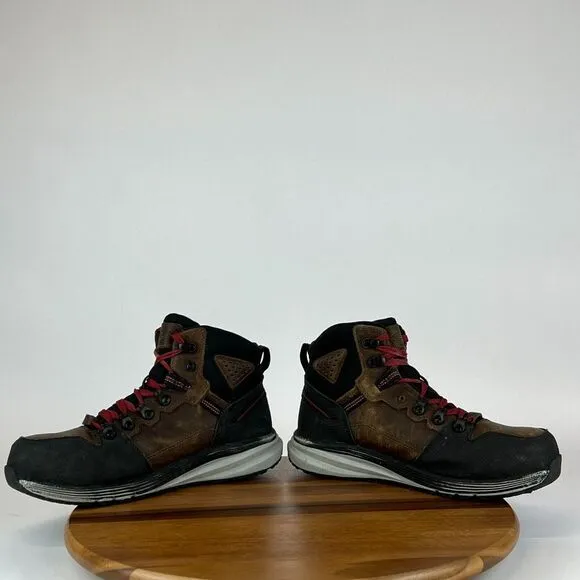 Mens Keen Red Hook Steel Toe Brown Leather Hiking Ankle Work Boots Size 11 D GUC