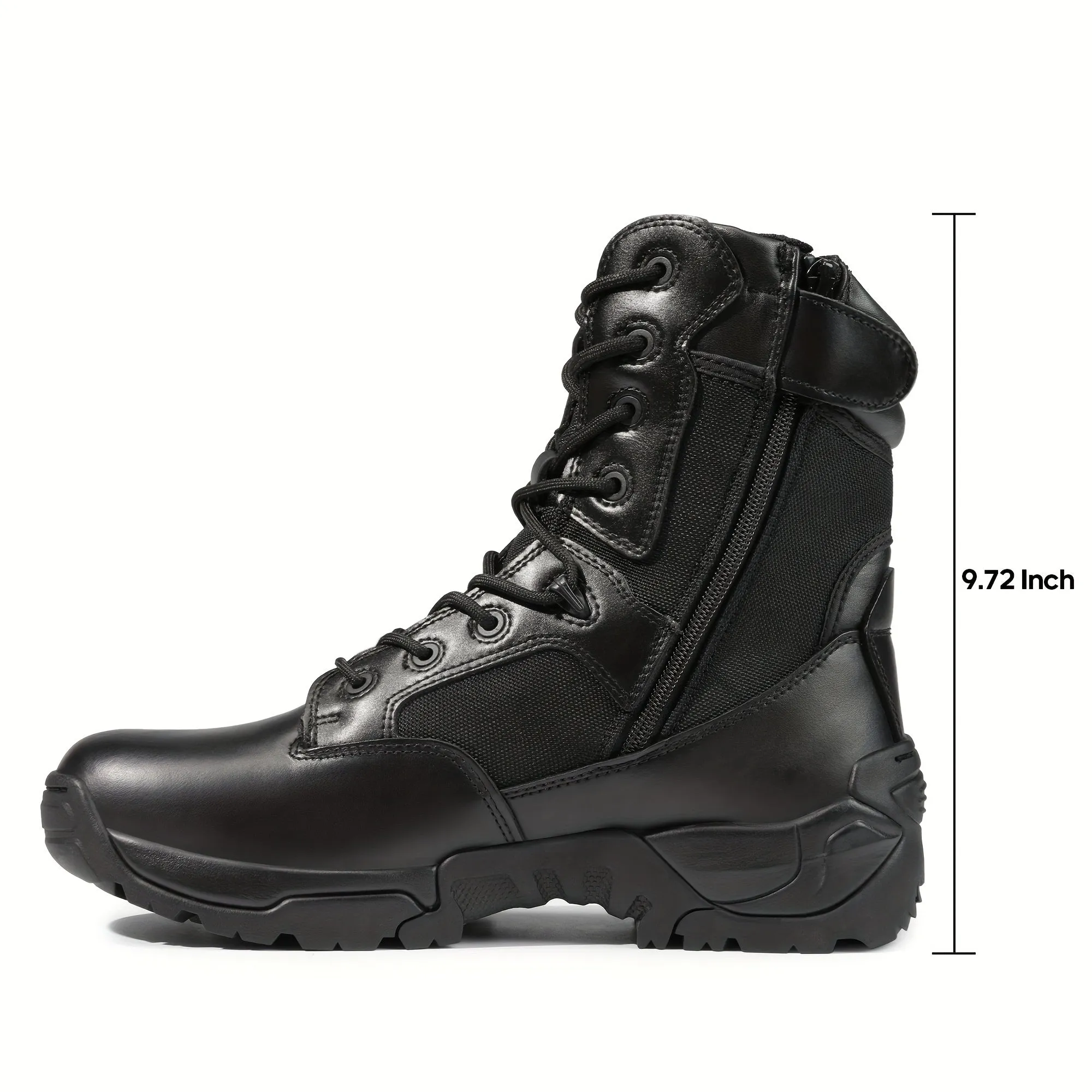 Men's Rugged Military & Tactical Boots - Water-Resistant Ankle-High Hiking Boots